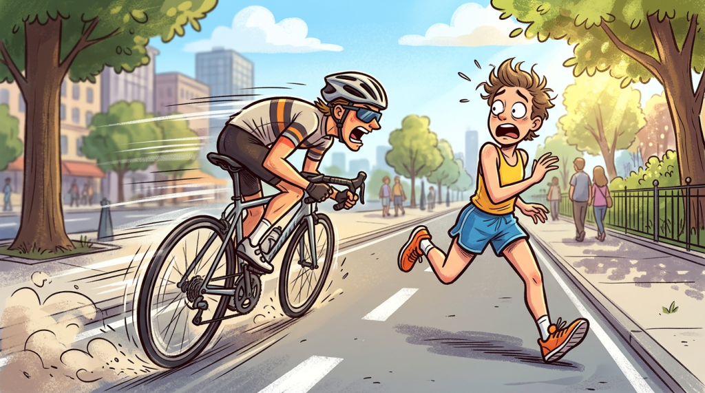 power ranking my running routes by how likely I am to almost get hit by a&nbsp;cyclist